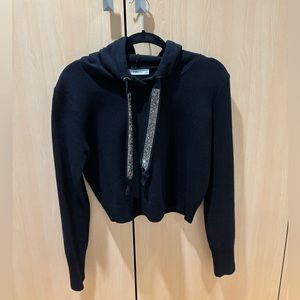 Zara Knit Sweater With Embellished Drawstrings